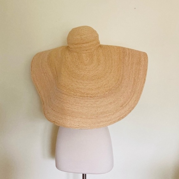 Free People Lola Hats Spinner Oversized Straw Hat Handmade Bold NWT $638 main image 5